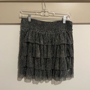 Sparkly silver skirt